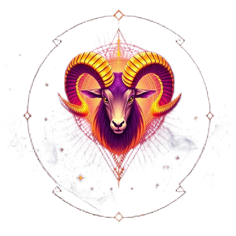 Ilustração mística do signo de Áries