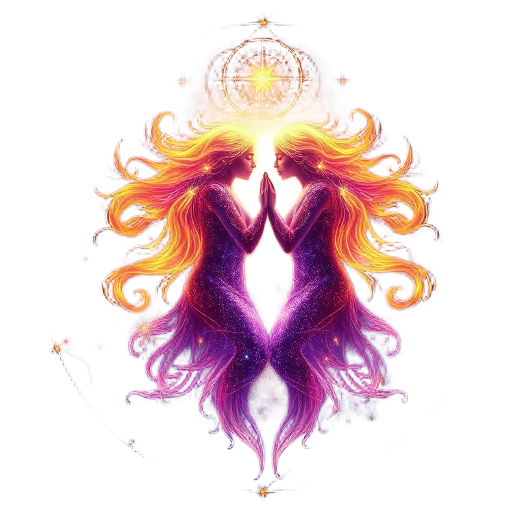 Ilustração mística do signo de Gêmeos