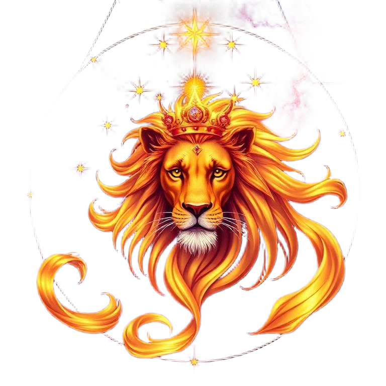Ilustração mística do signo de Leão