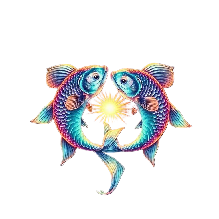 Ilustração mística do signo de Peixes